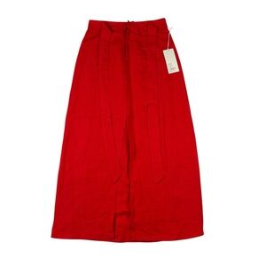 Billabong x Love like Summer Sparks Fly Midi Skirt Red - Size - Small
